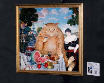 Boris Kustodiev "The Cat's Tea  with Merchant’s  Wife" / Борис Кустодиев "Купчиха за чаем, или, точнее, Купчиха за Котом"