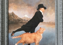 The Reverend Robert Walker Skating with his Cat on Frozen Lake Suwa in the Shinano Province, near Mount Fuji