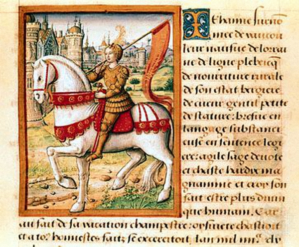 Jeanne d'Arc on horseback