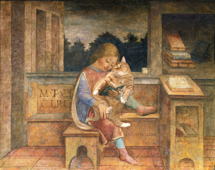 Vincenzo Foppa, Young Cicero reading to his cat