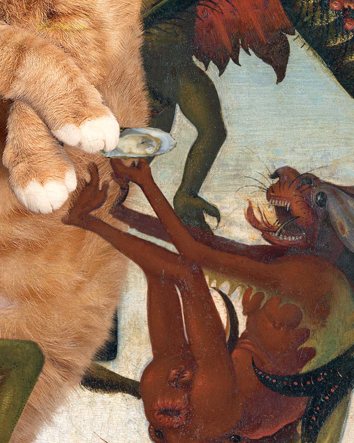 Michelangelo Buonarroti, The Temptation of the Fat Cat, detail