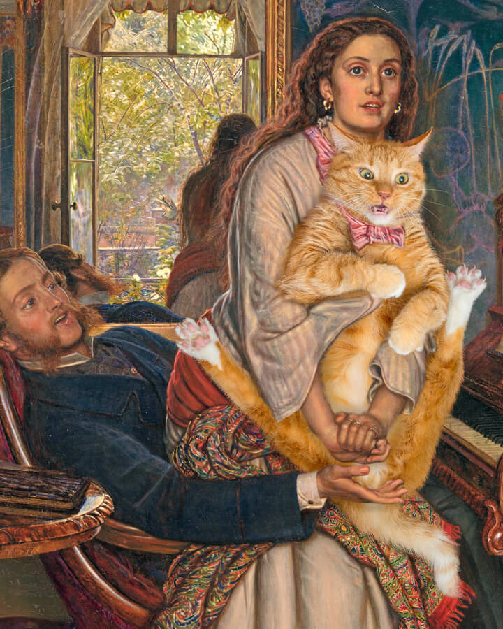 William Holman Hunt, The Awakening CATscience, detail